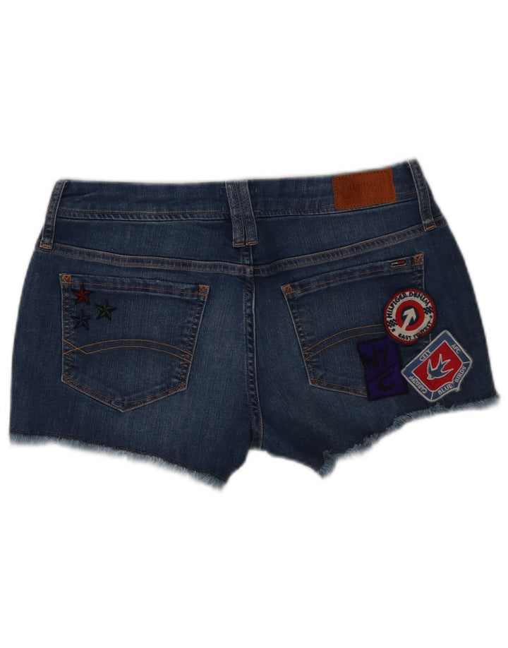 Tommy Hilfiger Ženske traper kratke hlače s grafičkim motivima W29 Srednje plavi pamuk