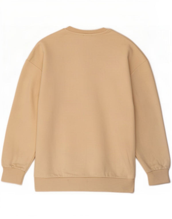 Zara ženski džemper s grafičkim motivima UK 10 Small Beige Cotton