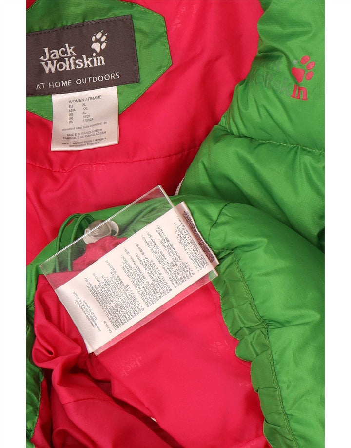 Jack Wolfskin ženska podstavljena jakna UK 18/20 XL zeleni poliester
