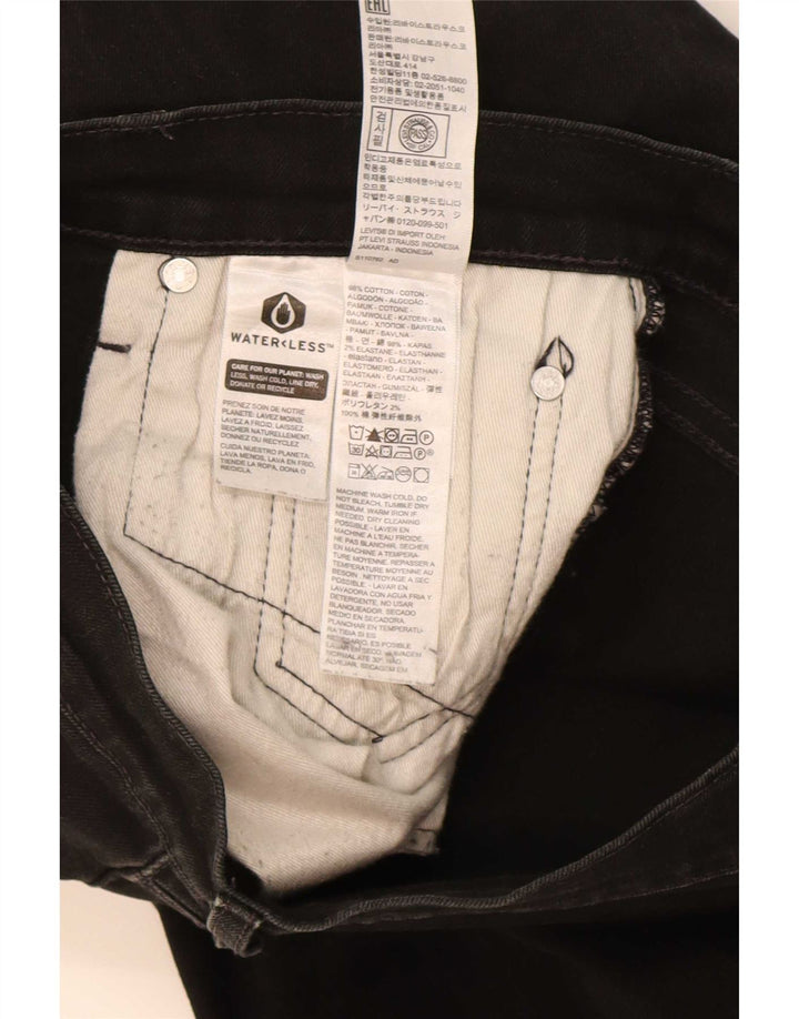 Levi's muške ravne traperice W30 L32 crni pamuk