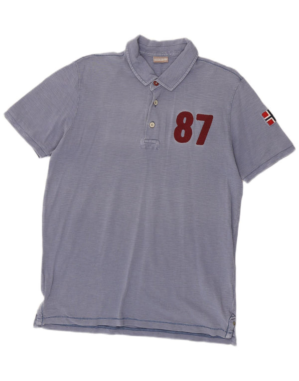 Napapijri muška polo majica Geographic Graphic Large Blue Pamuk