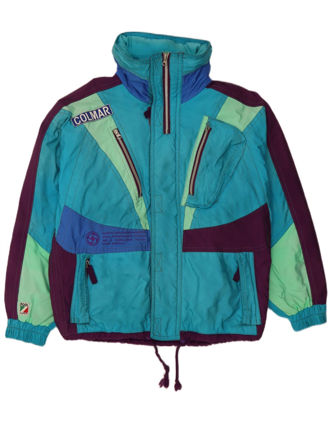 COLMAR Muška skijaška jakna s kapuljačom slobodnog kroja IT 44 XS plave boje