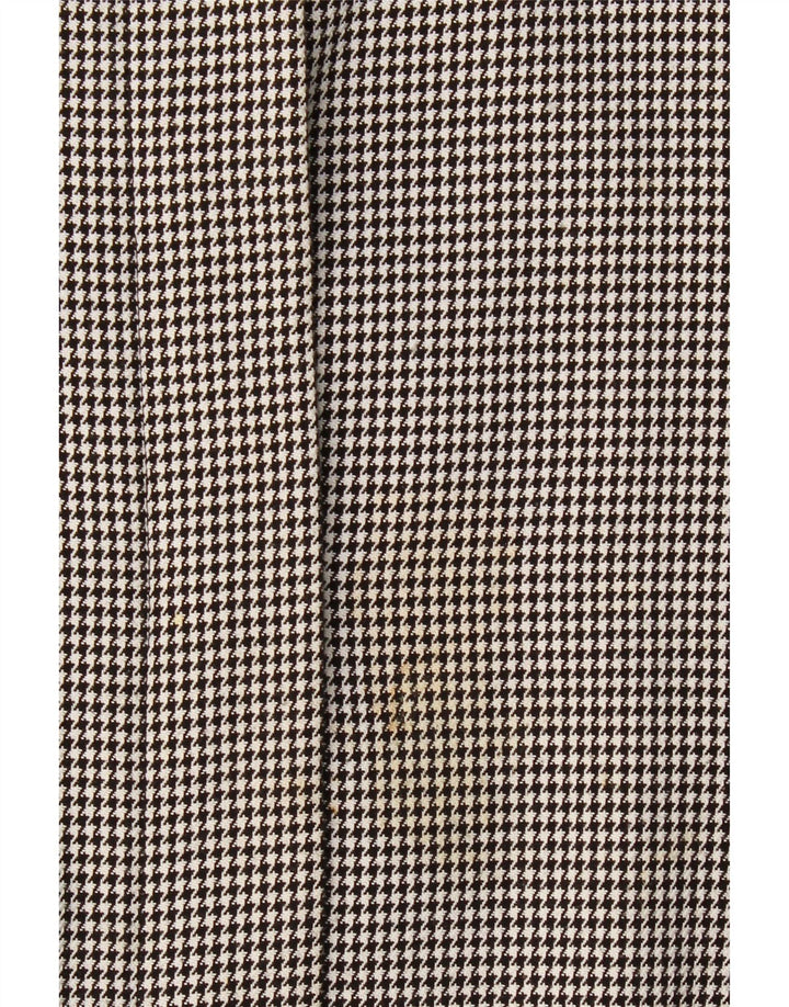 Vintage ženska bomber jakna UK 20 2XL crni houndstooth poliester