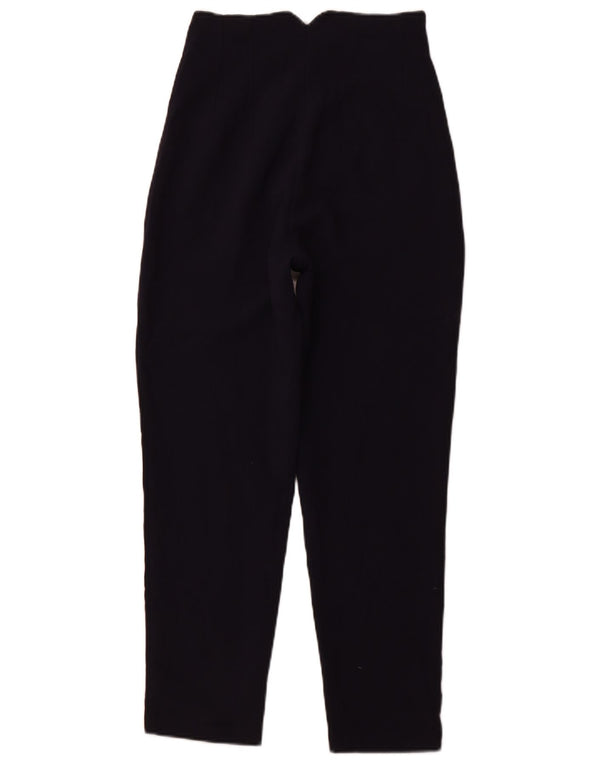 ZARA ženske sužene ležerne hlače visokog struka XS W24 L26 tamnoplave