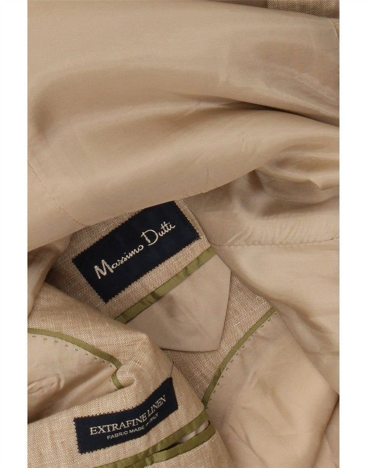 MASSIMO DUTTI Muška jakna sa 3 gumba UK 38 srednje bež lan