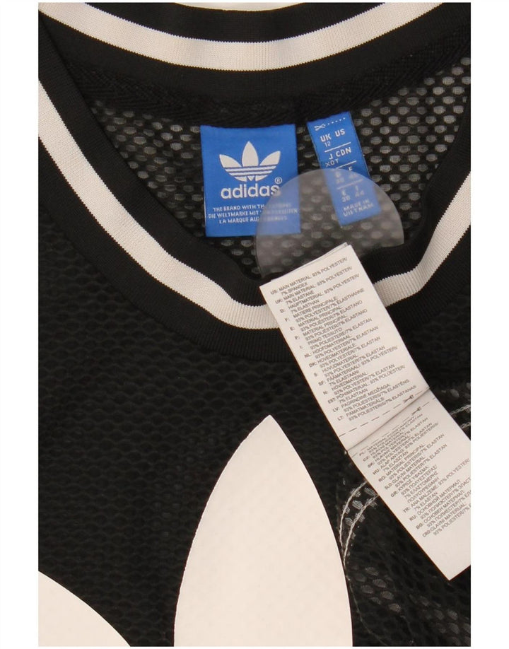 Adidas ženski grafički prsluk UK 12 srednji crni poliester