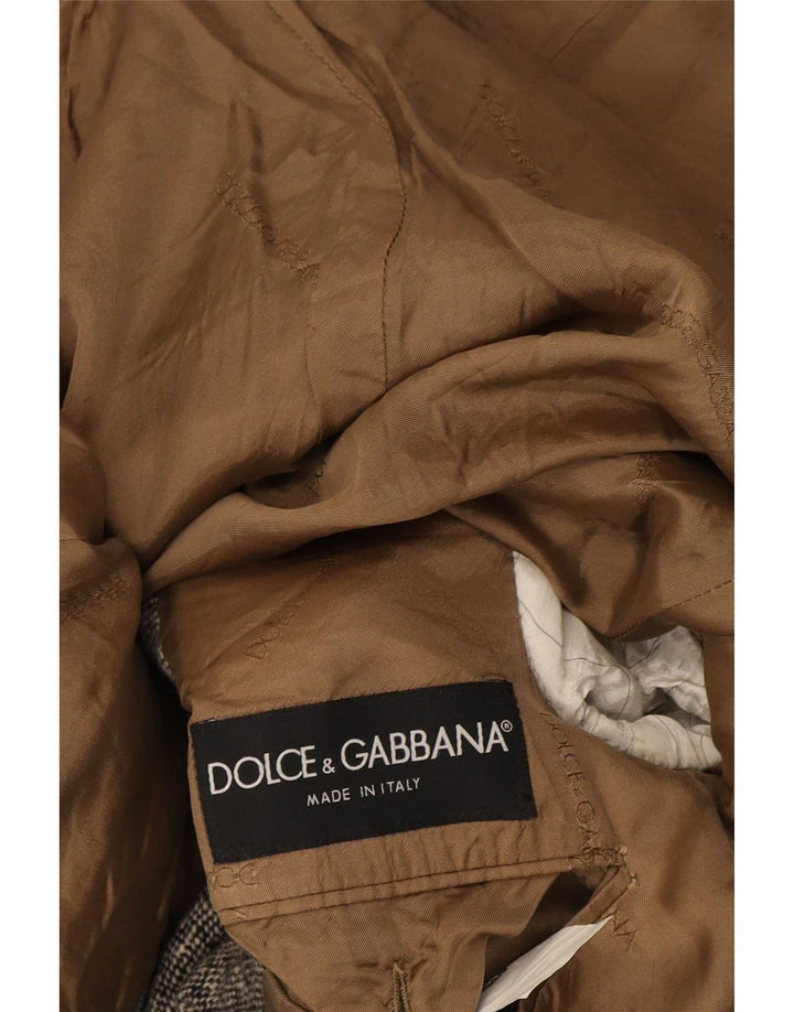 Dolce & Gabbana muška jakna sako s 1 gumbom IT 52 XL siva flekasta vuna