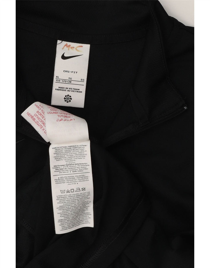 Nike Boys Dri Fit trenirka gornja jakna 13-14 godina XL crni poliester