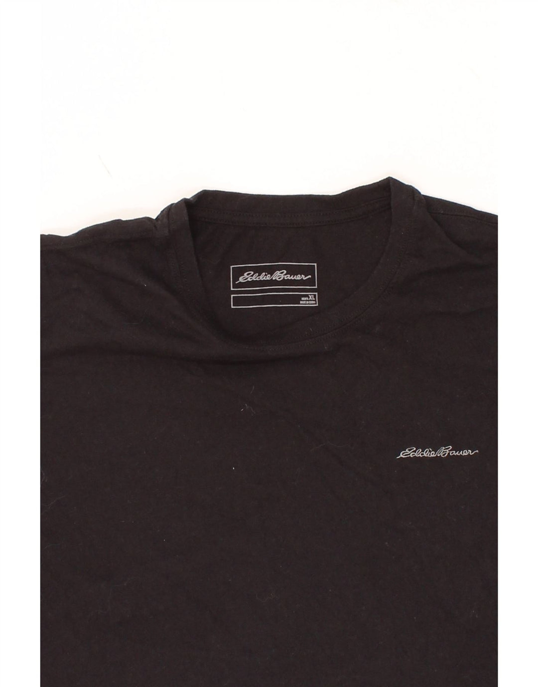EDDIE BAUER Mens T-Shirt Top XL Black Cotton Vintage Eddie Bauer and Second-Hand Eddie Bauer from Messina Hembry 