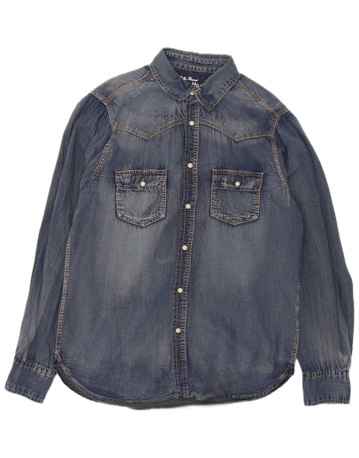 Grand & Hills muška traper košulja Large Blue Cotton