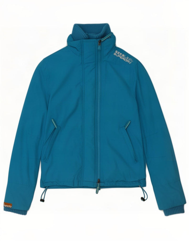 Superdry ženska kišna jakna UK 10 Mala plava najlonska