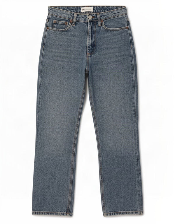 Zara ženske traperice s bootcutom EU 36 XS W26 L26 plavi pamuk