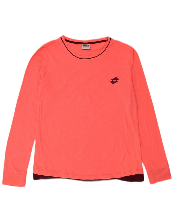 Lotto ženska majica dugih rukava UK 14 srednje ružičasti poliester