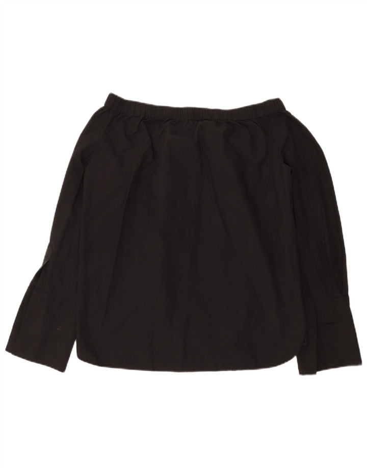 Zara ženska prevelika majica s otvorenim ramenima UK 6 XS crna