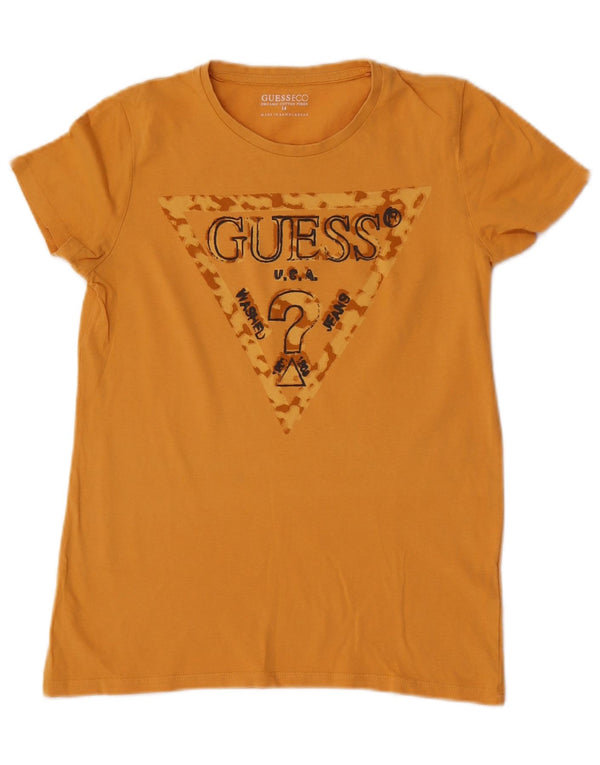 Guess Girls Graphic T-Shirt Top 13-14 Years Žuti pamuk