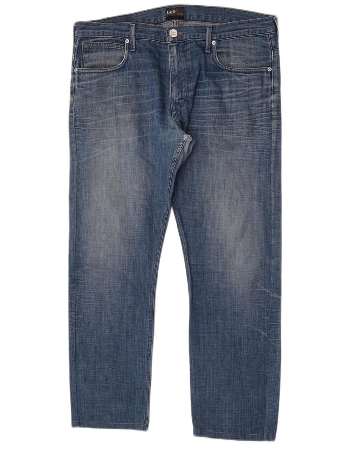 Lee Mens Zed Straight Jeans W38 L30 Plavi pamuk
