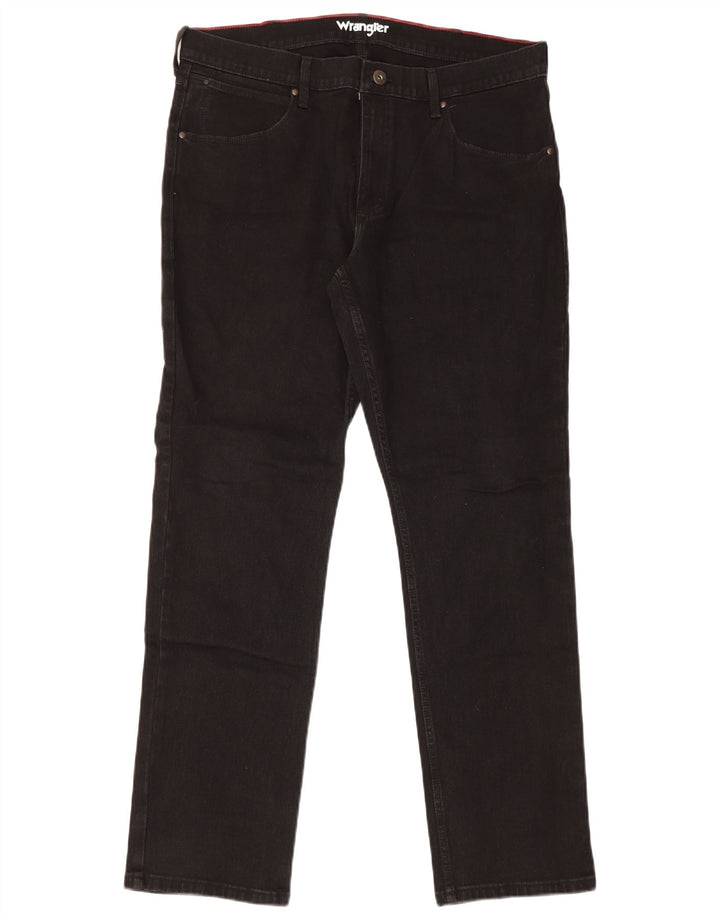 Wrangler ženske obične ravne traperice W36 L32 crni pamuk