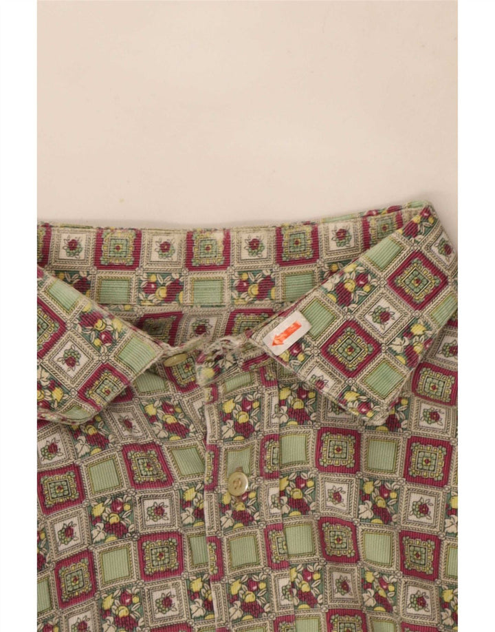 Vintage muška košulja veličine 43, velika višebojna geometrija