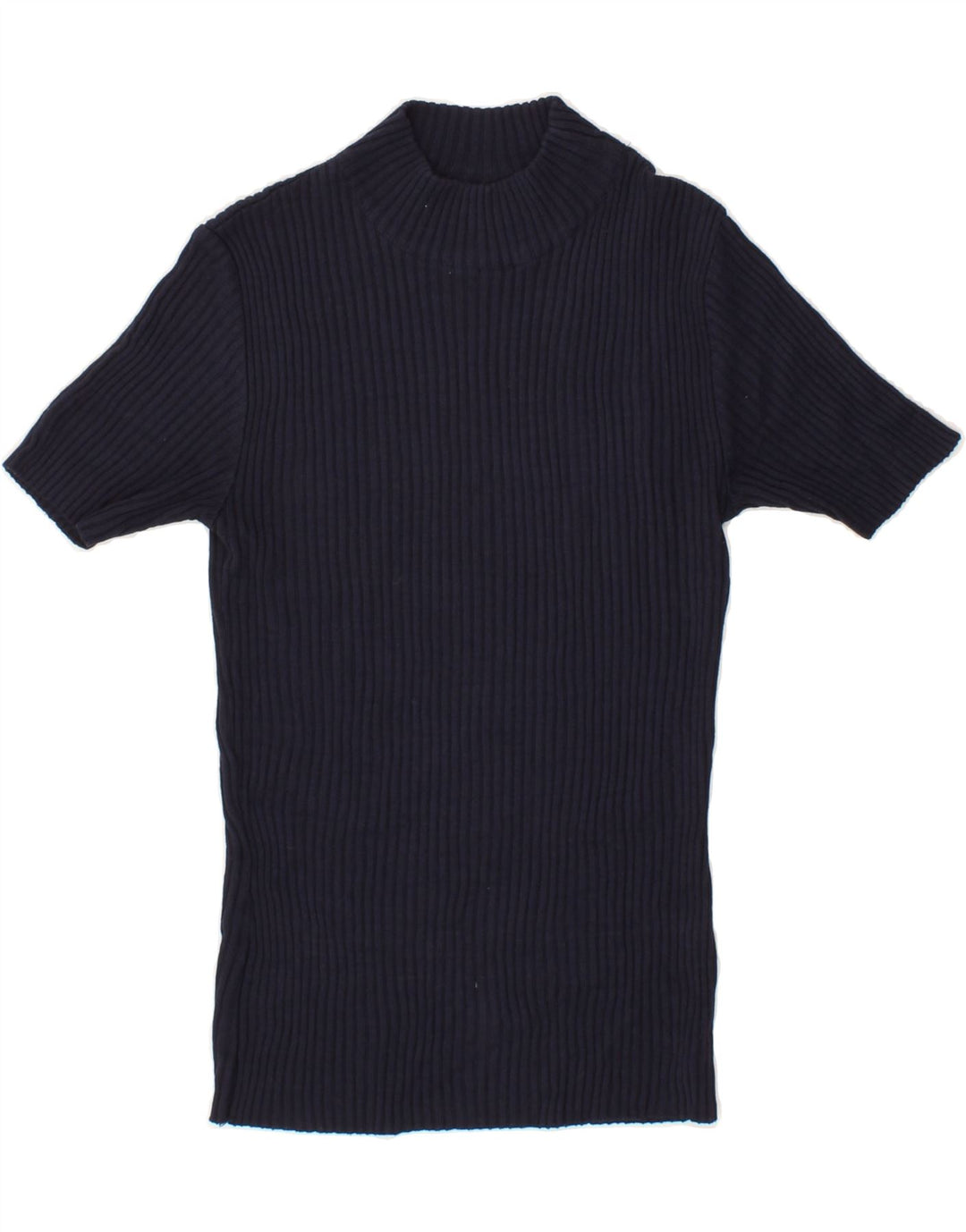 PENNY BLACK Womens Turtle Neck Jumper Sweater UK 12 Medium Navy Blue Vintage Penny Black and Second-Hand Penny Black from Messina Hembry 