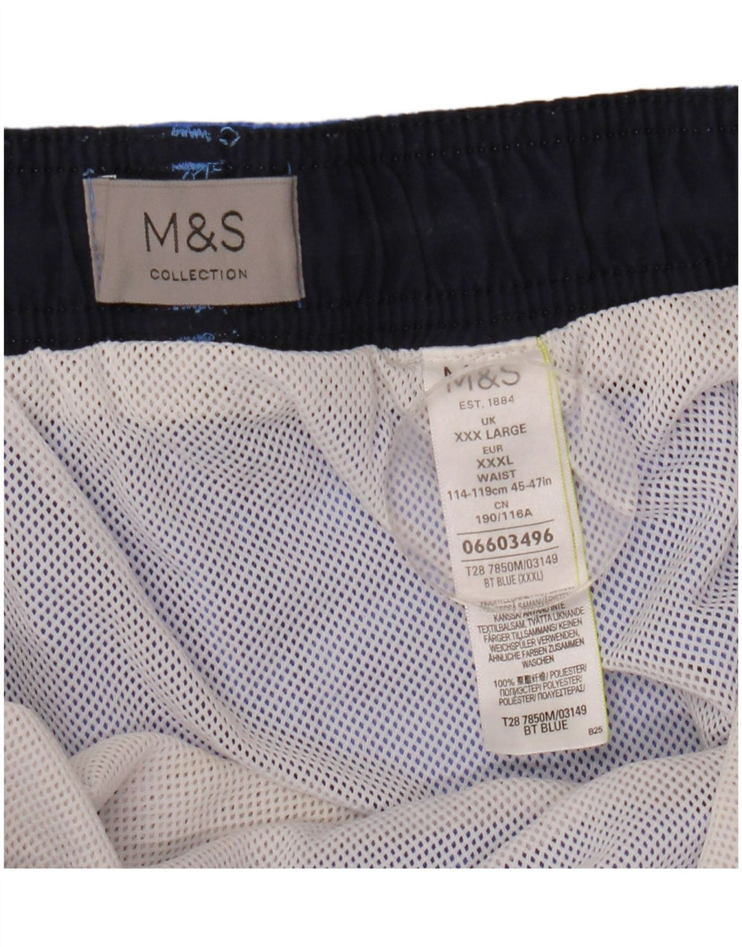 Marks & Spencer muške kratke hlače za plivanje 3XL plavi poliester