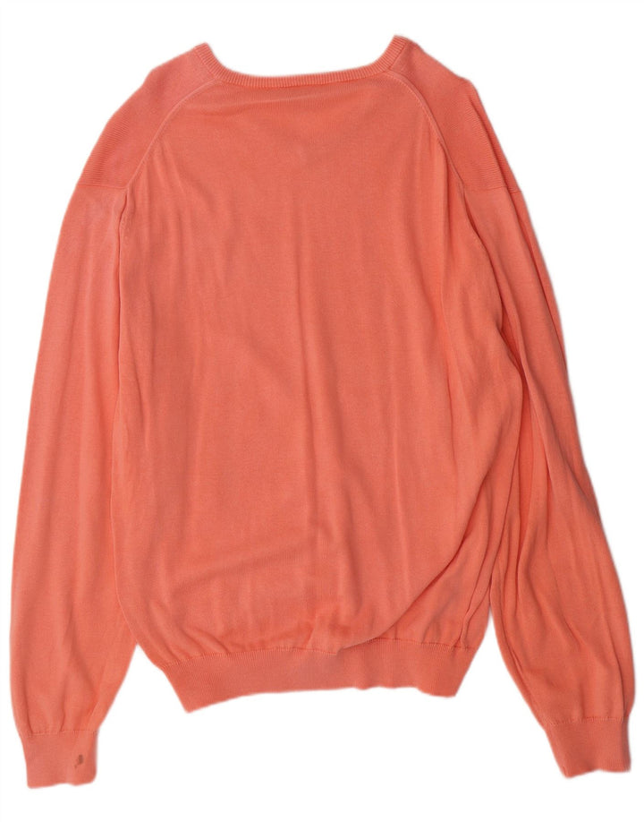 LACOSTE Muški džemper s V-izrezom, veličina 4, srednje narančasta