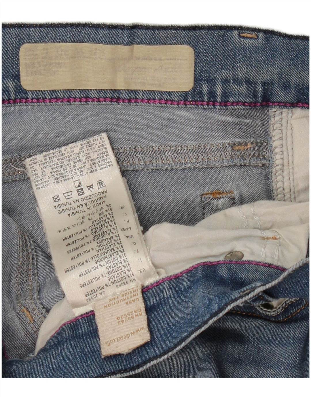 DIESEL Ženske uske traperice W30 L28 plavi pamuk