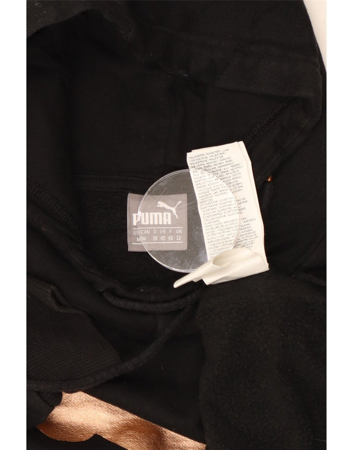 PUMA Ženska prekomjerna majica s kapuljačom s kapuljačom UK 12 srednje crna