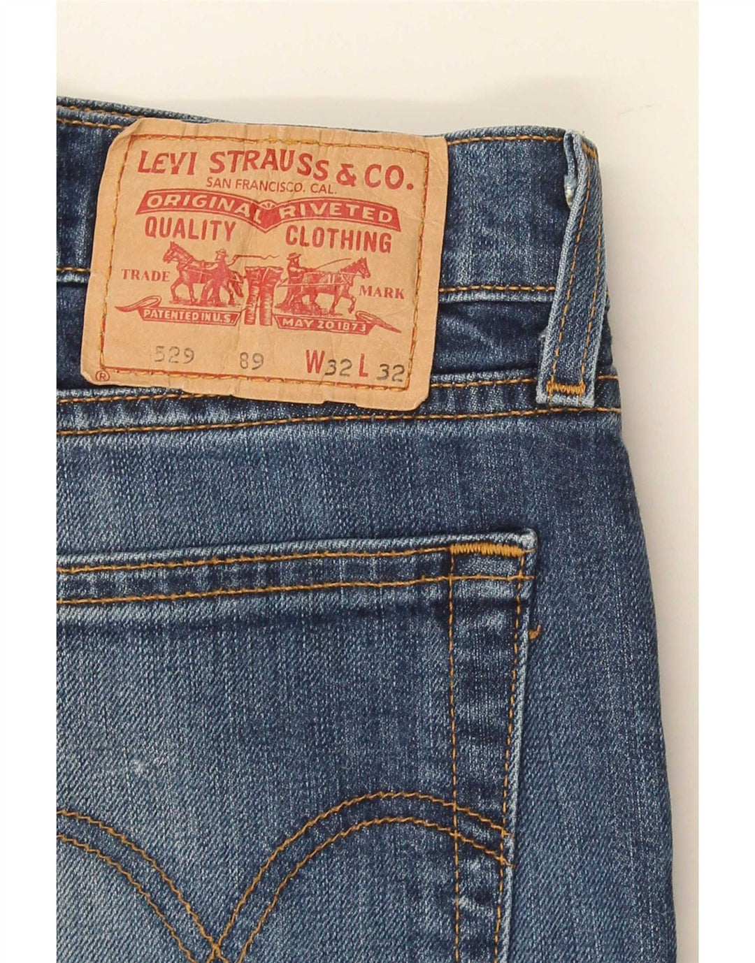 Levi's muške traperice 529 Curvy Bootcut W32 L32 plavi pamuk