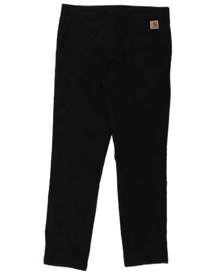 Carhartt muške Sid ravne chino hlače W32 L30 crni pamuk