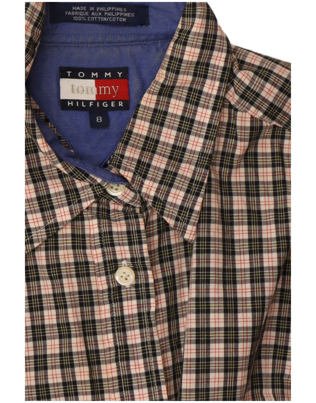 TOMMY HILFIGER Ženska košulja US 8 Srednje siva karirana pamuk