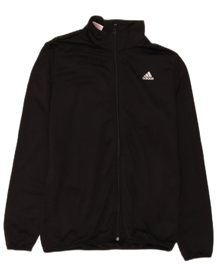 Gornja jakna od trenirke Adidas za dječake, 13-14 godina, crni poliester
