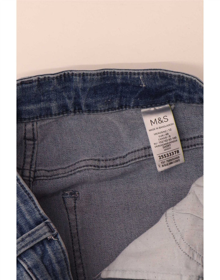 Marks & Spencer ženske ravne traperice UK 12 srednje W30 L29 plavi pamuk