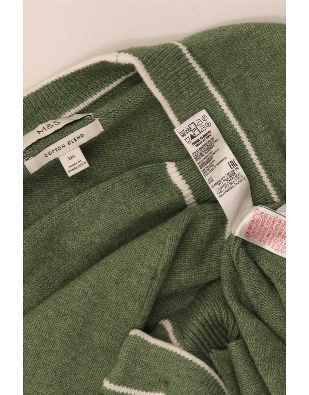 Marks & Spencer muški kardigan pulover 2XL zeleni poliester