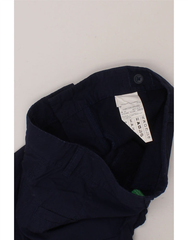 BENETTON Boys Chino Shorts 7-8 Years Medium Navy Blue Cotton Vintage Benetton and Second-Hand Benetton from Messina Hembry 