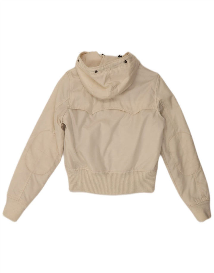 Woolrich ženska bomber jakna s kapuljačom UK 10 Mala prljavo bijela najlonska
