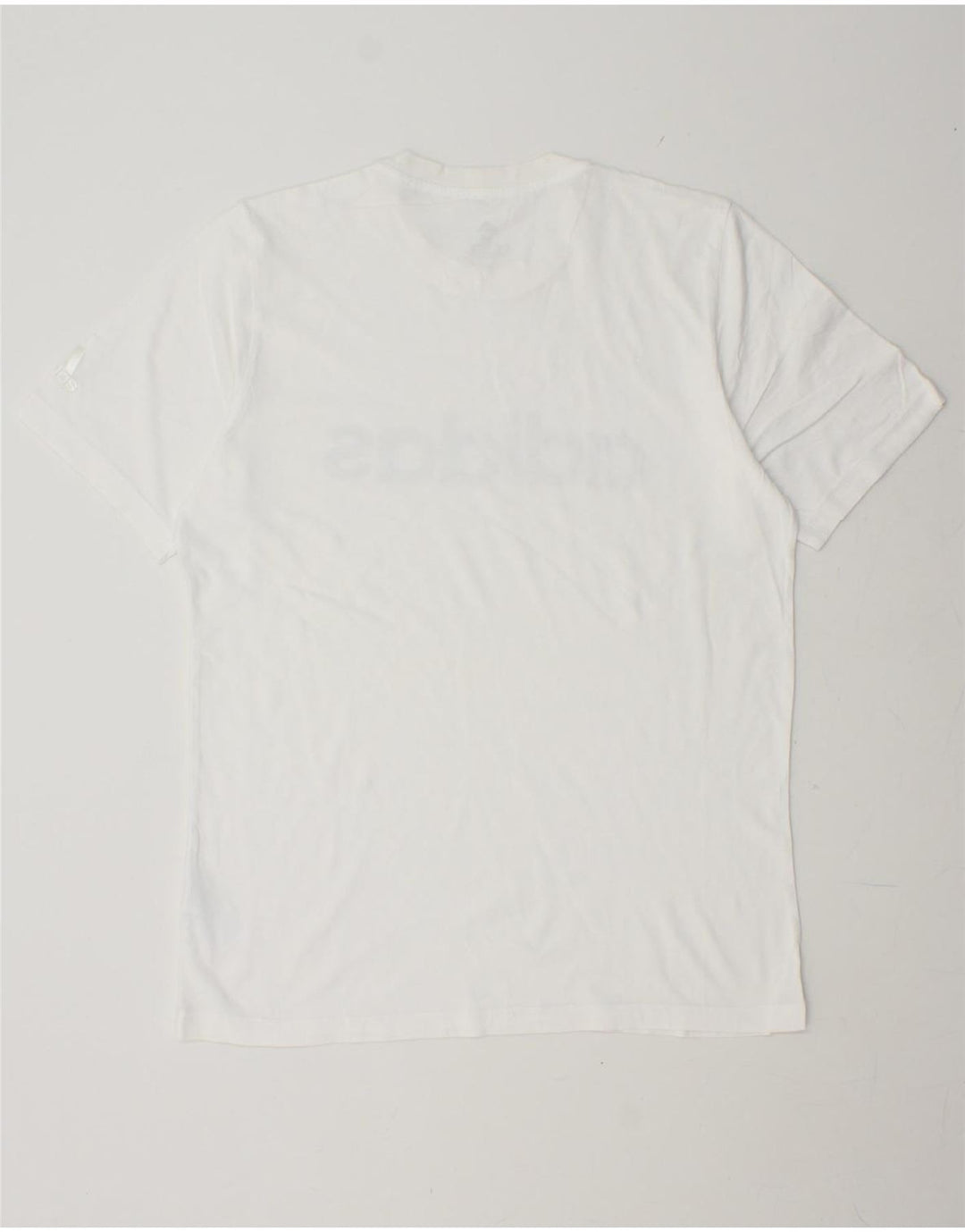 ADIDAS Mens Graphic T-Shirt Top Medium White Cotton Vintage Adidas and Second-Hand Adidas from Messina Hembry 