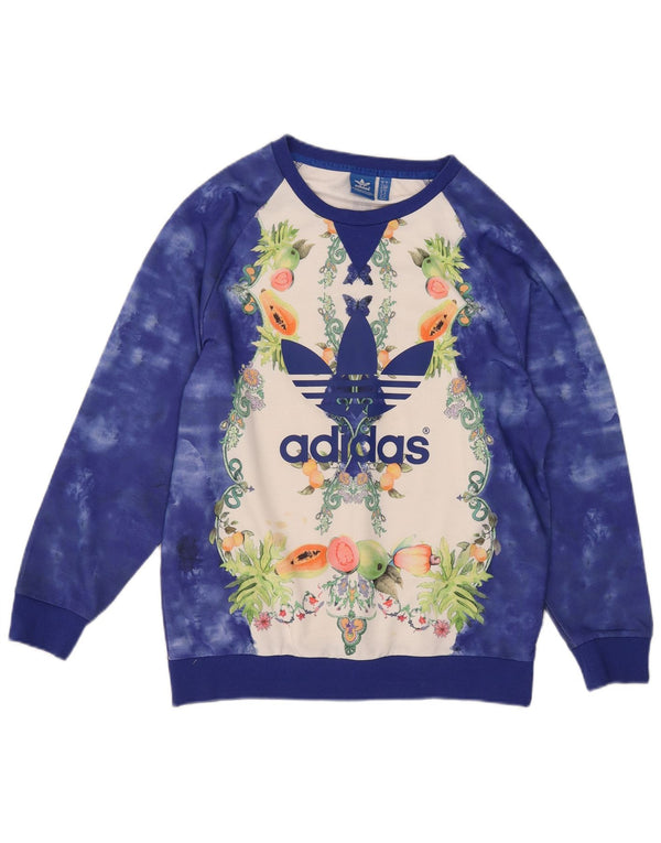 Adidas ženska majica s motivom prekomjerne majice UK 10 Small Blue