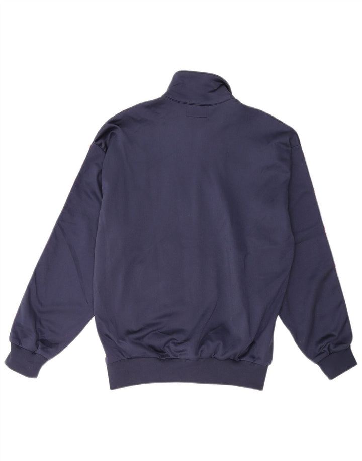 ASICS Womens Tracksuit Top Jacket IT 48 XL Navy Blue Polyamide