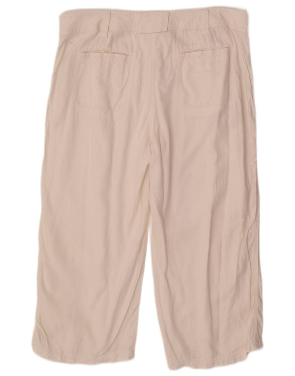 Marks & Spencer ženske ravne Capri hlače UK 16 Large W36 L21 Bijele