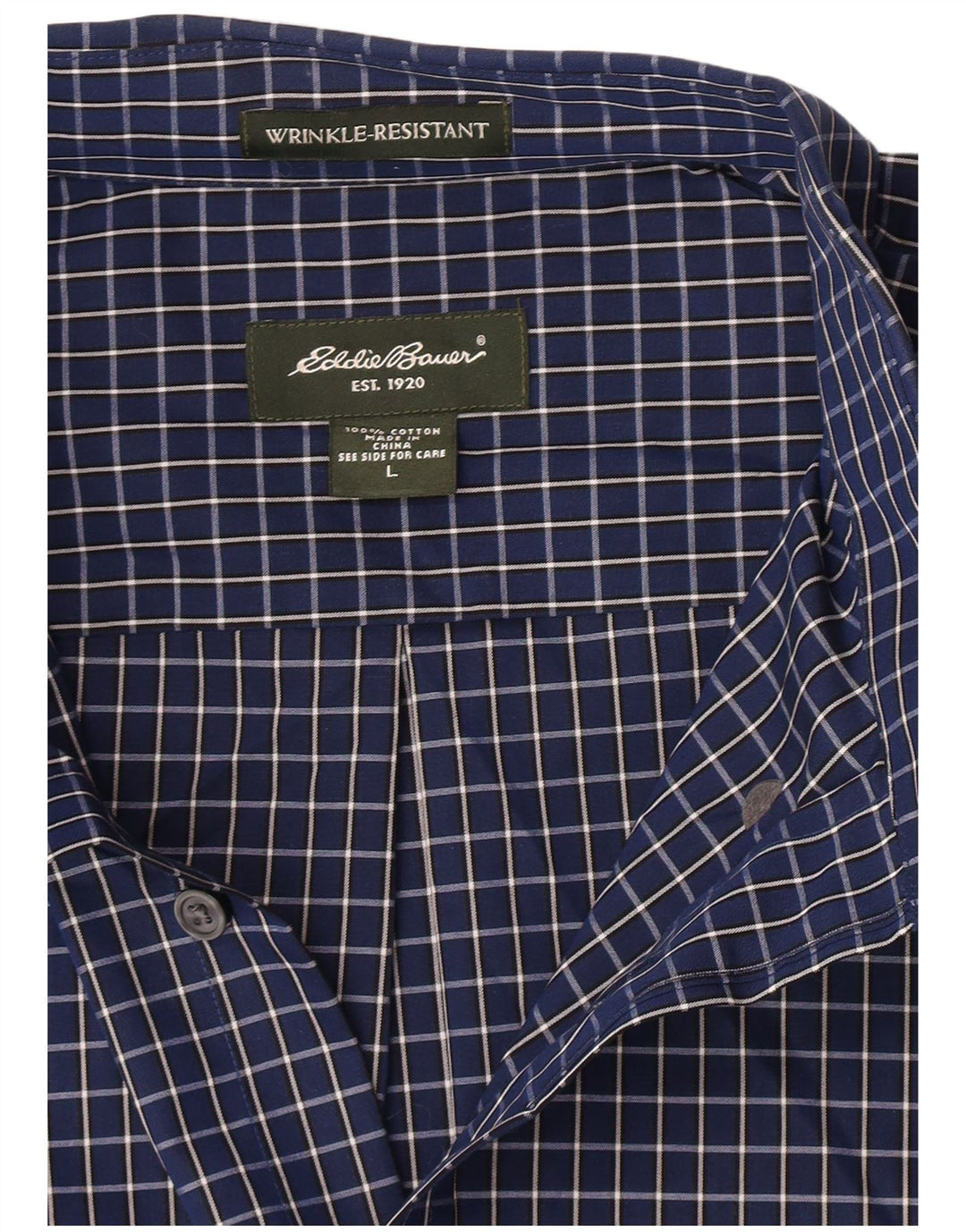 Eddie Bauer muška košulja velika tamnoplava karirana pamuk