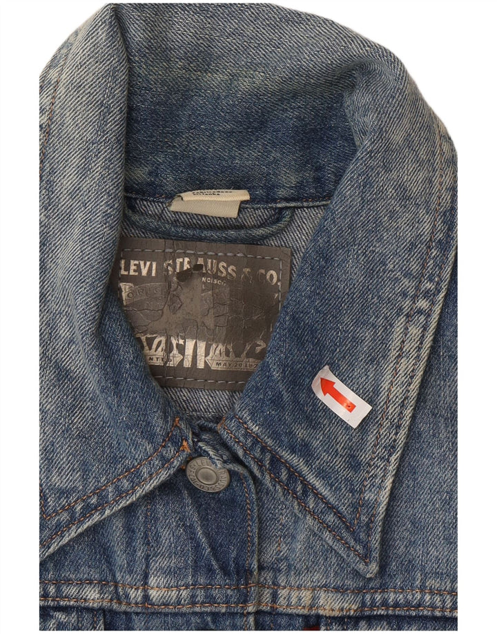 Levi's Ženska kratke traper majice UK 12 Srednje plavi pamuk