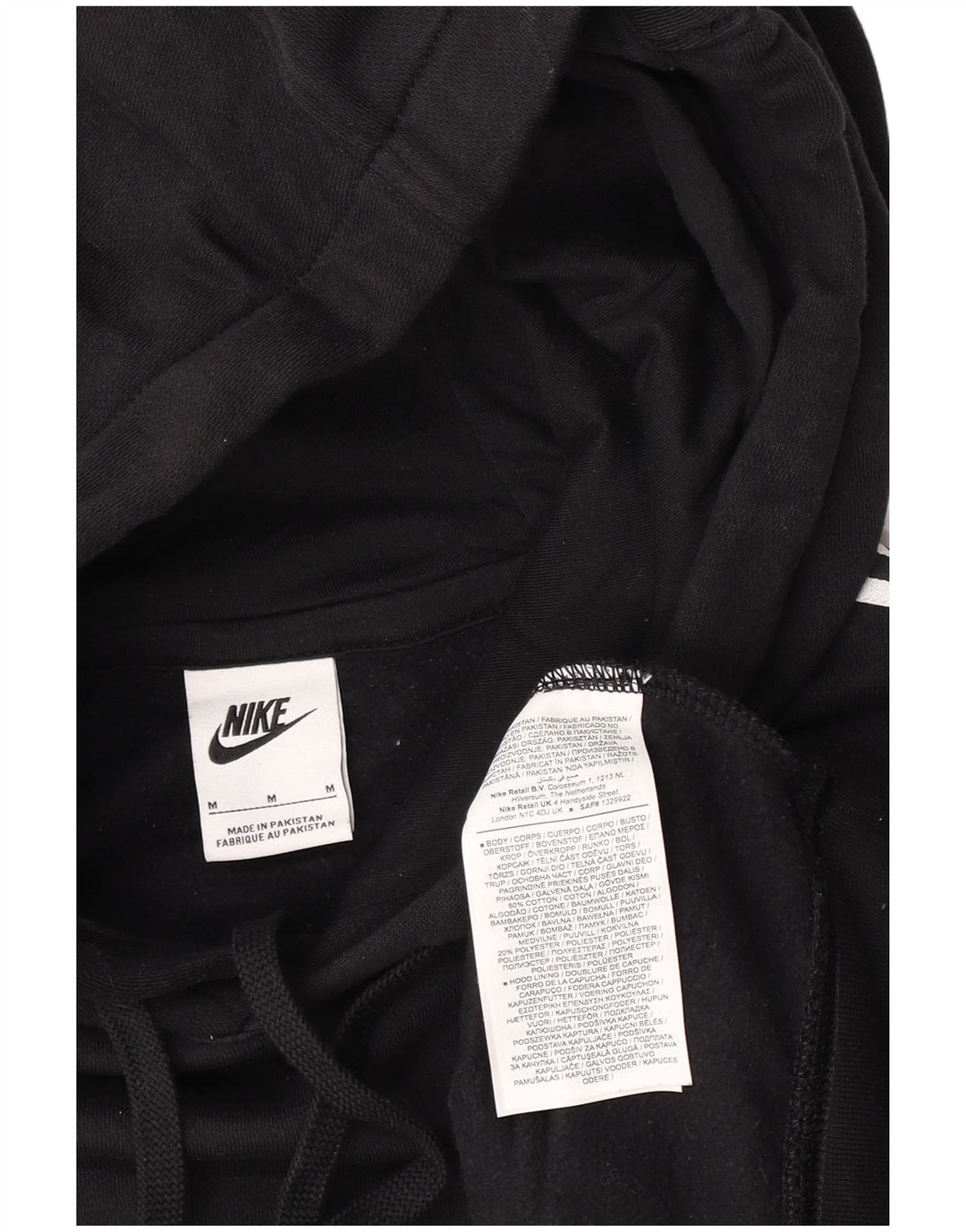 Nike muška majica s kapuljačom srednje veličine, crni pamuk