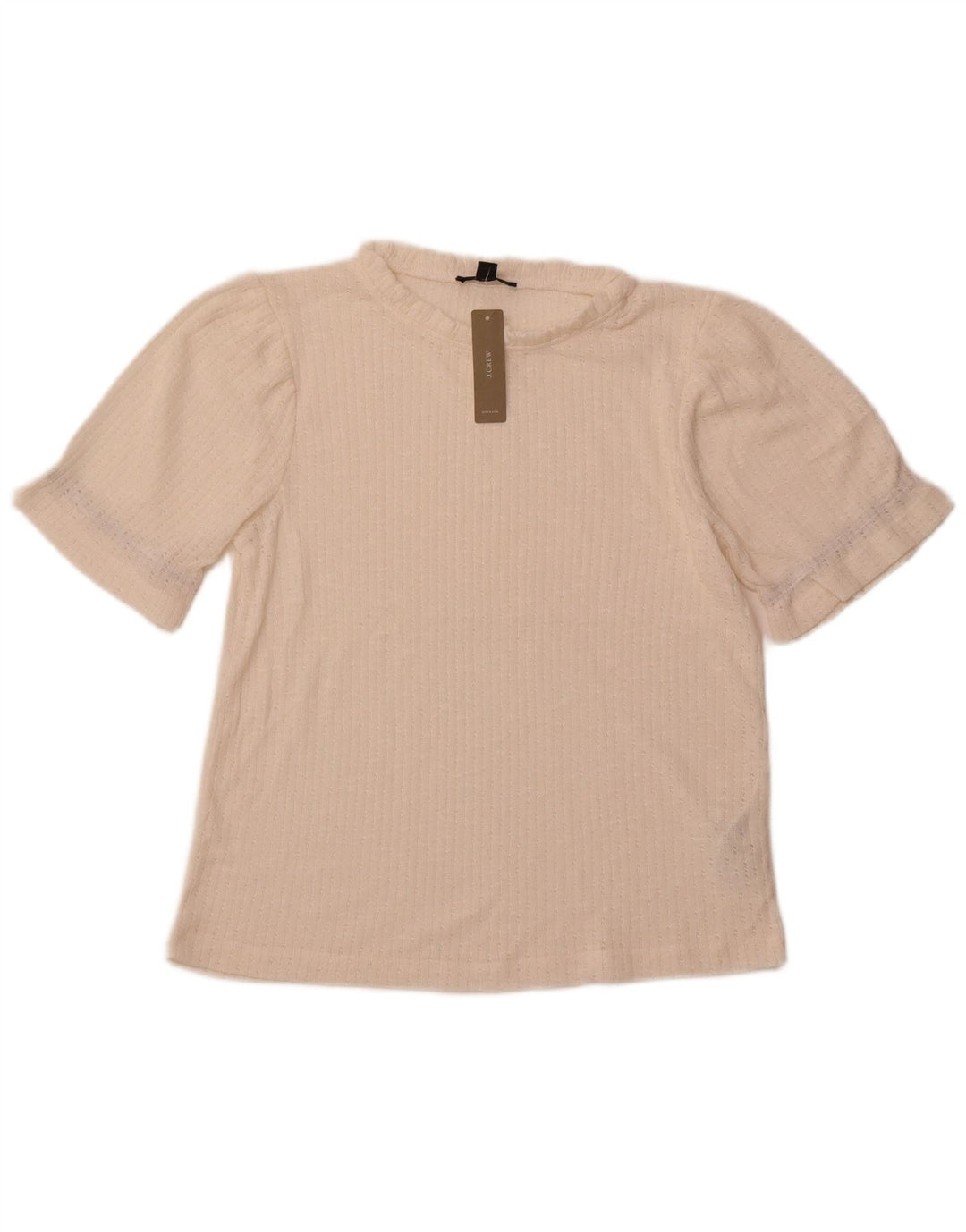 J. CREW Ženski gornji dio pletene bluze UK 14 srednje bijele boje od poliestera
