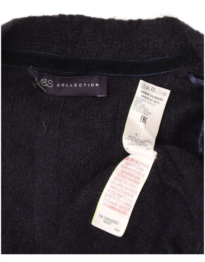 Marks & Spencer ženski dugi kardigan pulover UK 14 Srednje tamnoplavi