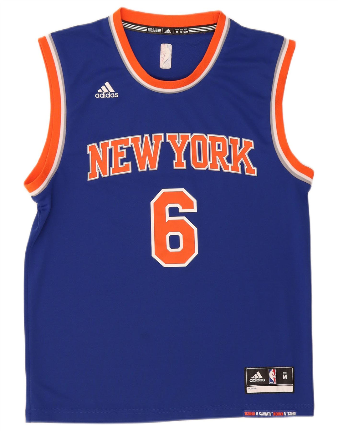 Adidas muška majica New York Knicks Graphic Top srednje plavi poliester