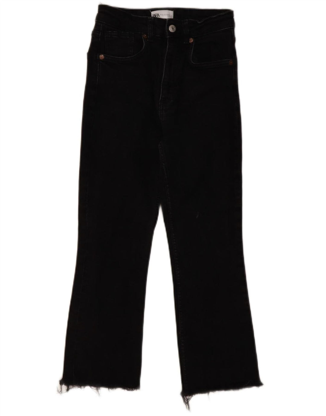 ZARA ženske skraćene traperice EU 36 XS W26 L23 crni pamuk