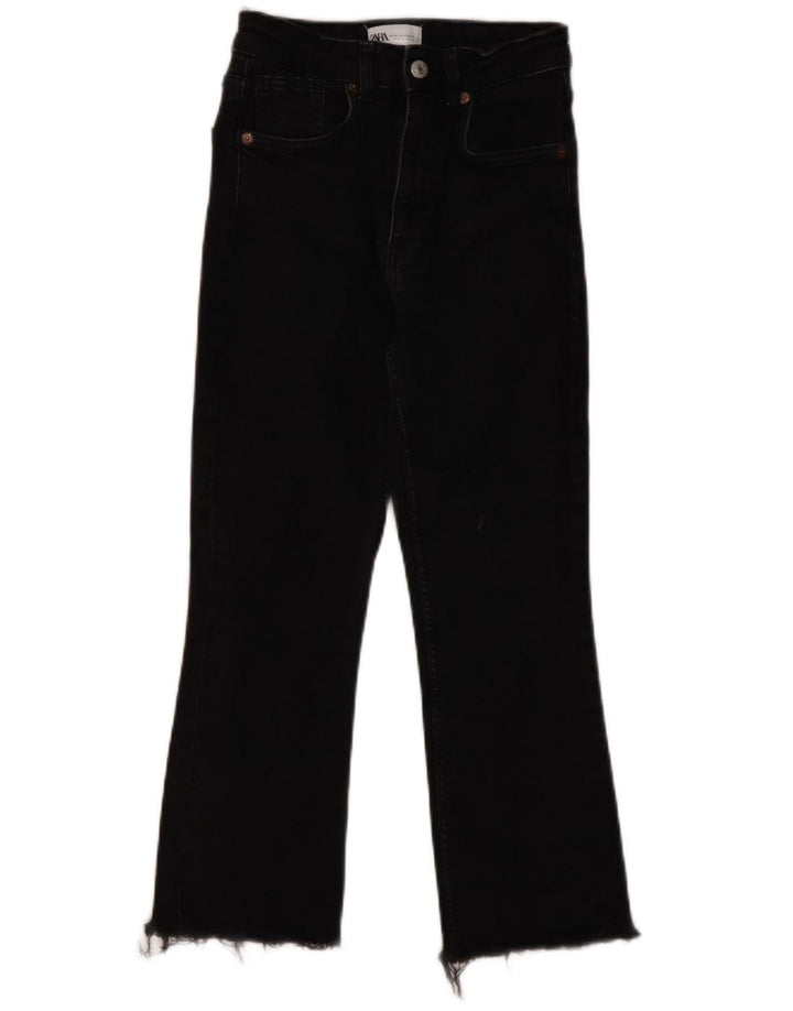 ZARA ženske skraćene traperice EU 36 XS W26 L23 crni pamuk