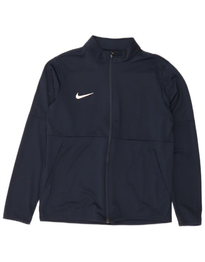 Nike Boys Trenirka Gornja jakna 13-14 godina XL mornarsko plava poliester