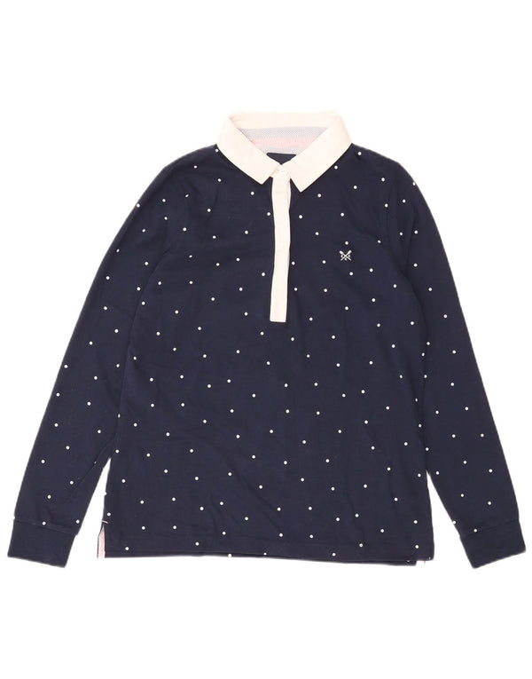 Crew Clothing Ženska polo majica za ragbi UK 14 velika tamnoplava točkasta