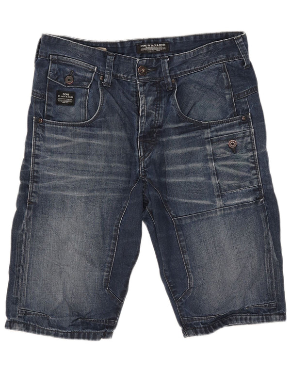 Jack & Jones muške traper kratke hlače W32 srednje plave